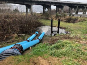 Start-up testing of a replaced stormwater overflow wells pump in Reedsport, OR