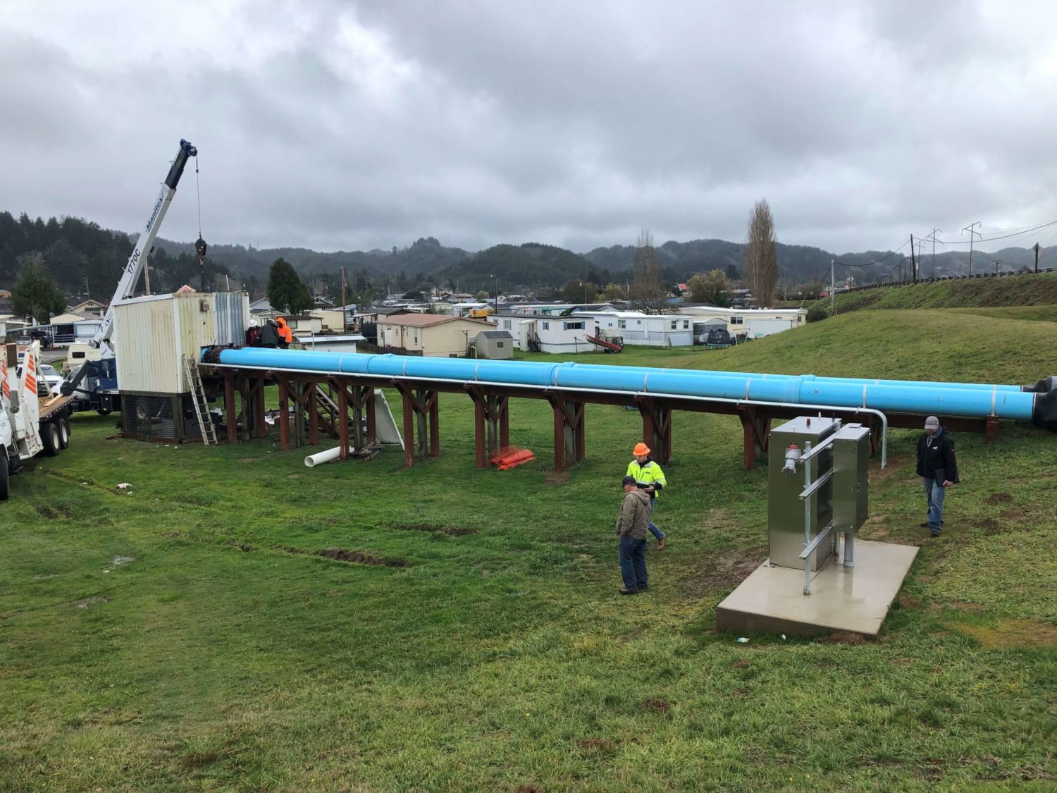 Replacement of aging stormwater overflow wells in Reedsport, OR